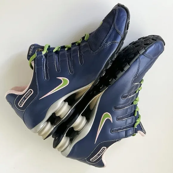 Nike Nikeid Shox‎ Blue Green Pink Mens Size 10 Running Shoes