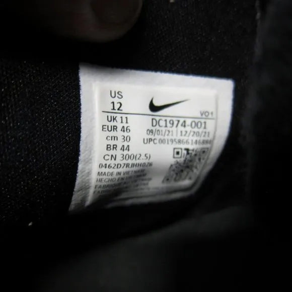 Nike PG6 Paul George Men's 12 Black/Mint Foam/White Shoes DC1974-001