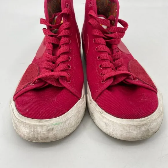 Nike Pink-Red Lace Up Athletic Shoes | Size 7.5 US