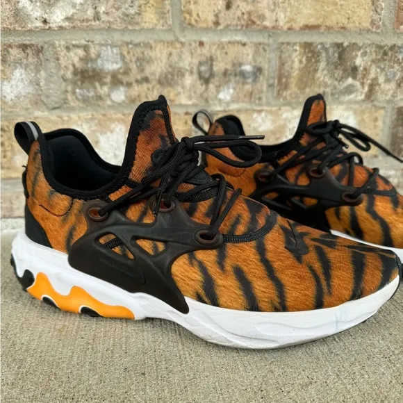 Nike Presto React Premium Tiger Print Running Shoes Sneakers