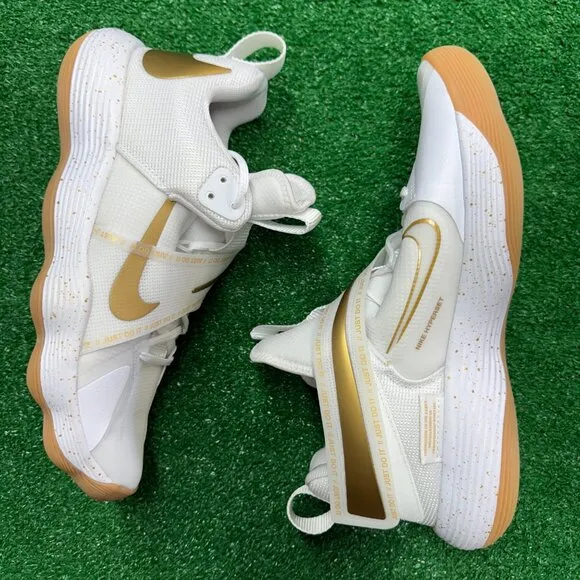 Nike React Hyperset SE White Mens Shoes White Gold DJ4473-170 VNDS Sz 9.5