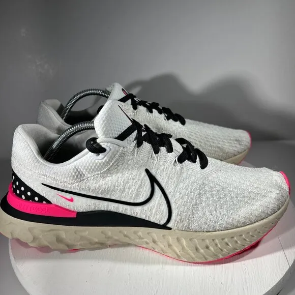 Nike React Infinity Run Flyknit 3 Mens Size 11.5 Shoes Running White Sneaker Gym