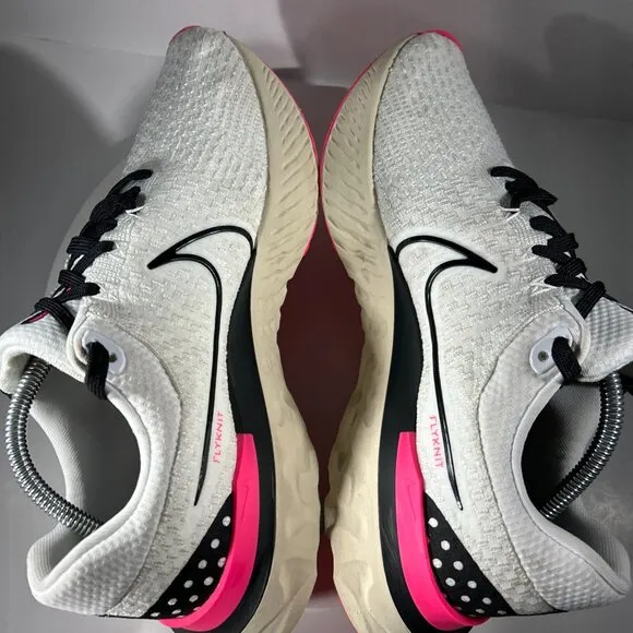 Nike React Infinity Run Flyknit 3 Mens Size 11.5 Shoes Running White Sneaker Gym