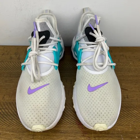 Nike React Presto Shoes Mens 10 White Cassette Running Athletic Sneakers AV2605