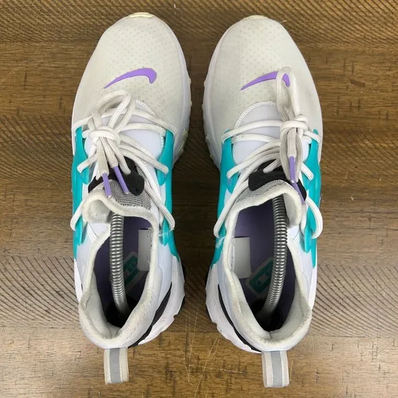 Nike React Presto Shoes Mens 10 White Cassette Running Athletic Sneakers AV2605