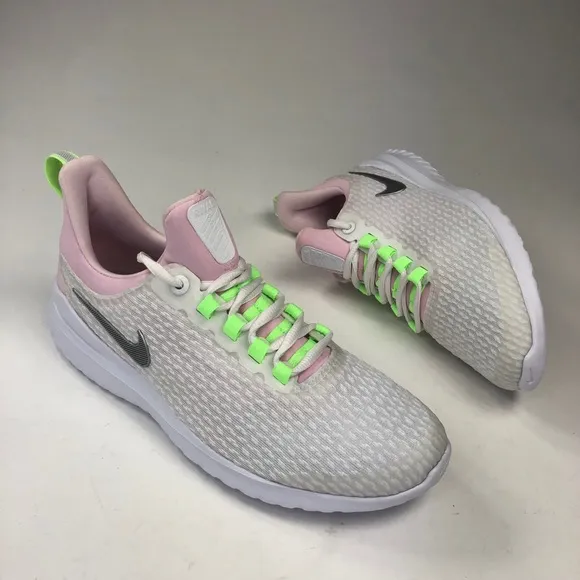 Nike Renew Rival White Pink Running Shoes Size 6y