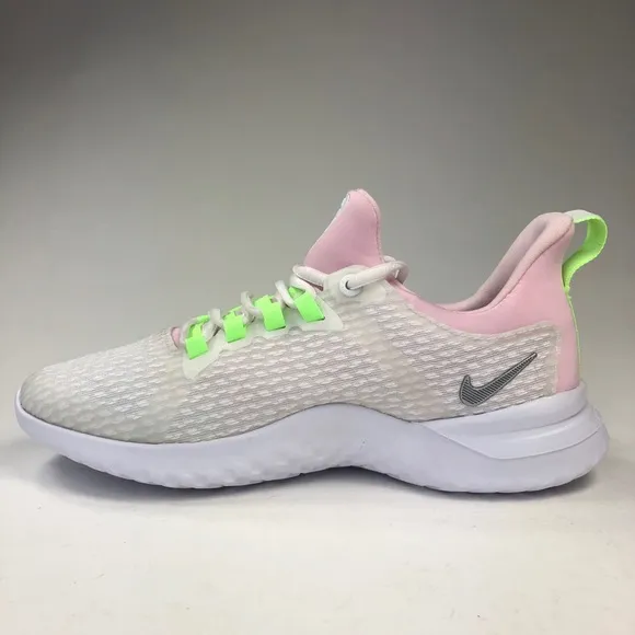 Nike Renew Rival White Pink Running Shoes Size 6y