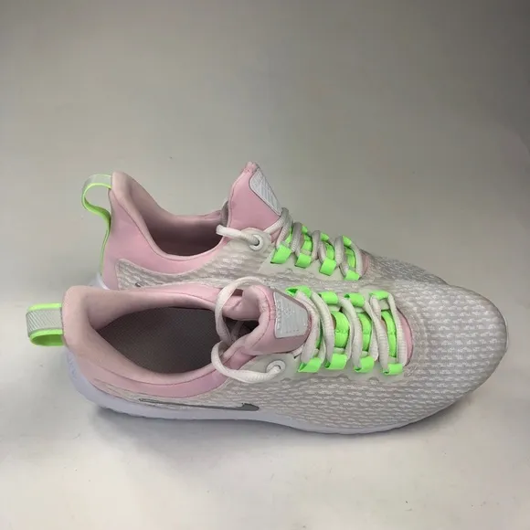 Nike Renew Rival White Pink Running Shoes Size 6y