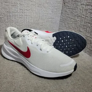 Nike Revolution 7 Men's Size 10.5 White University Red Running Shoes FB2207-101