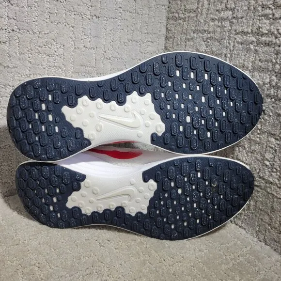 Nike Revolution 7 Men's Size 10.5 White University Red Running Shoes FB2207-101
