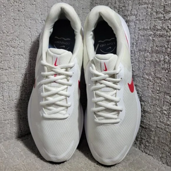 Nike Revolution 7 Men's Size 10.5 White University Red Running Shoes FB2207-101