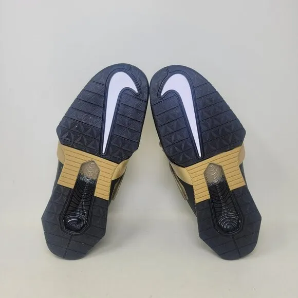 Nike Romaleos 4 Weightlifting Gym Shoes Black Gold CD3463-001 Men's Size 9.5