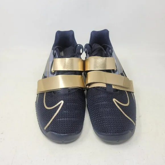 Nike Romaleos 4 Weightlifting Gym Shoes Black Gold CD3463-001 Men's Size 9.5