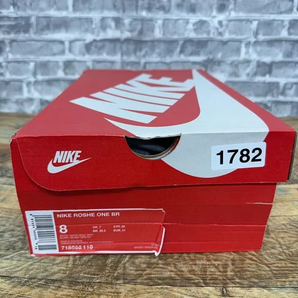 Nike Roshe One‎ BR Breeze White Running Shoes 718552-110 Mens Size 8 NWD