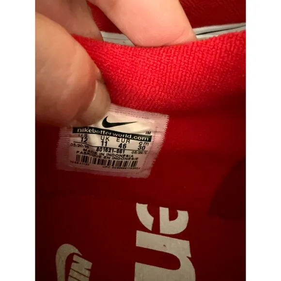 Nike SB GTS QS x Supreme Gym Red  Sneaker Shoes Size 12 Men Rare Collab Athletic