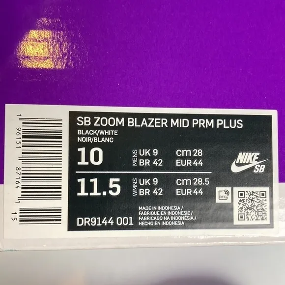 Nike SB Zoom Blazer Mid Prm Plus Shoes Size 10 Men/11.5 Women NEW Streetwear Gym