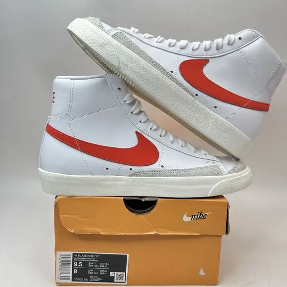 Nike Shoes Blazer Mid 77’ WMNS “Habanero Red White” 2024
