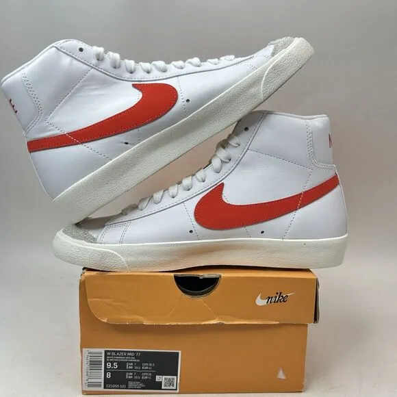 Nike Shoes Blazer Mid 77’ WMNS “Habanero Red White” 2024