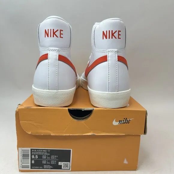 Nike Shoes Blazer Mid 77’ WMNS “Habanero Red White” 2024