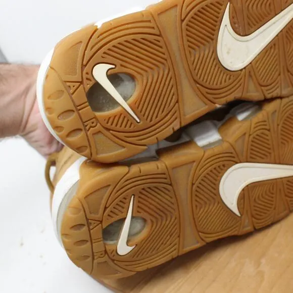 Nike Shoes Mens 8 Air More Uptempo Premium Wheat Tan Sneakers AA4060 200 Gym