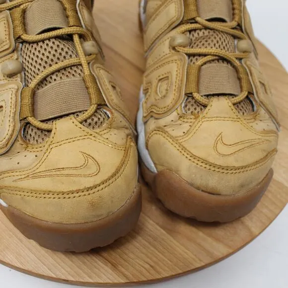 Nike Shoes Mens 8 Air More Uptempo Premium Wheat Tan Sneakers AA4060 200 Gym
