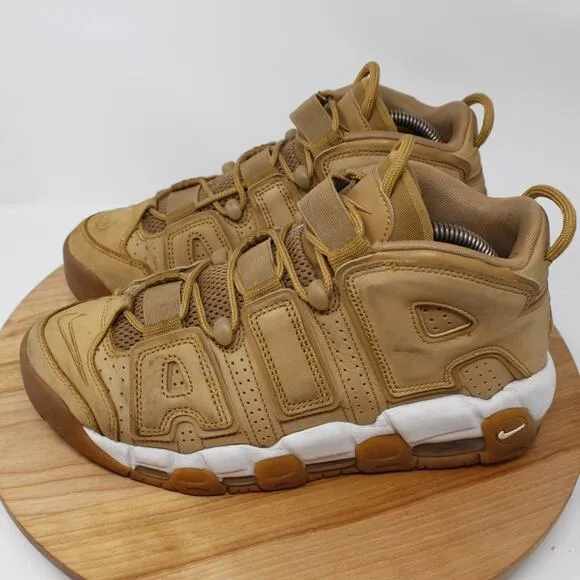 Nike Shoes Mens 8 Air More Uptempo Premium Wheat Tan Sneakers AA4060 200 Gym