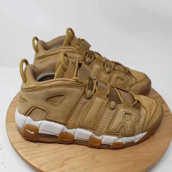 Nike Shoes Mens 8 Air More Uptempo Premium Wheat Tan Sneakers AA4060 200 Gym