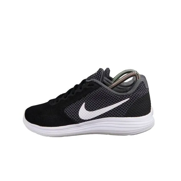 Nike Shoes Womens 7 Athletic Trainers Revolution 3 Running Gym Black Grey Active