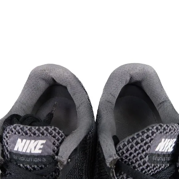 Nike Shoes Womens 7 Athletic Trainers Revolution 3 Running Gym Black Grey Active
