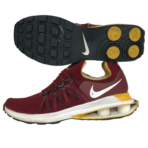 Nike Shox Gravity -Men's Sz 13 -Team Red -Maroon/Yellow -Running Shoe AR1999-600