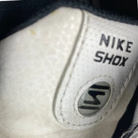 Nike Shox NZ 378341-190 Retro White Leather Lace Up Low Top Running Shoes US 10