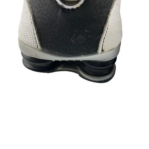 Nike Shox NZ 378341-190 Retro White Leather Lace Up Low Top Running Shoes US 10
