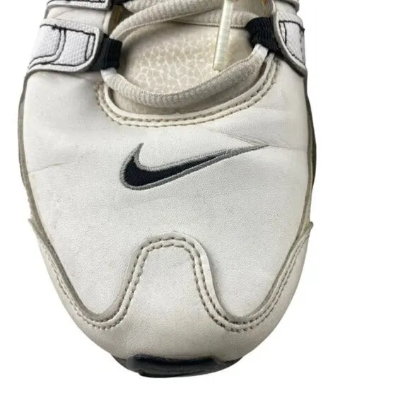 Nike Shox NZ 378341-190 Retro White Leather Lace Up Low Top Running Shoes US 10