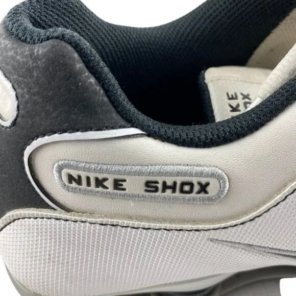 Nike Shox NZ 378341-190 Retro White Leather Lace Up Low Top Running Shoes US 10