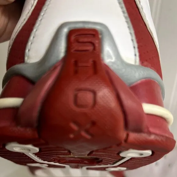 NIKE SHOX ZOOM AIR ELITE Basketball Shoes US 10.5 White Red 324826-162 Vtg 2008