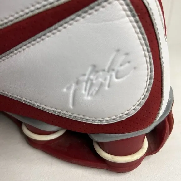 NIKE SHOX ZOOM AIR ELITE Basketball Shoes US 10.5 White Red 324826-162 Vtg 2008