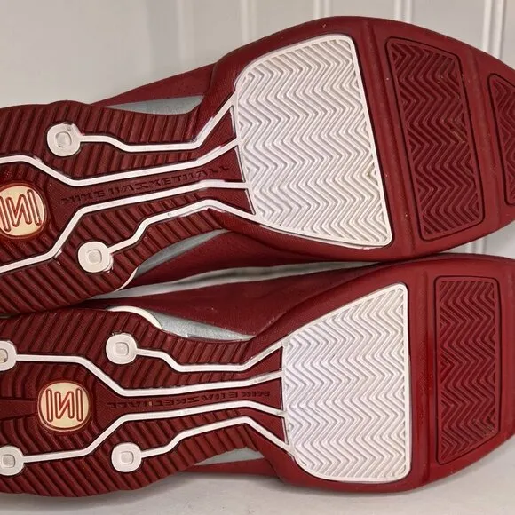 NIKE SHOX ZOOM AIR ELITE Basketball Shoes US 10.5 White Red 324826-162 Vtg 2008