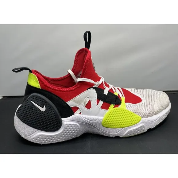 Nike Swoosh Huarache Edge Running Shoes White Red A01697 Mens 9.5 Fast Ship