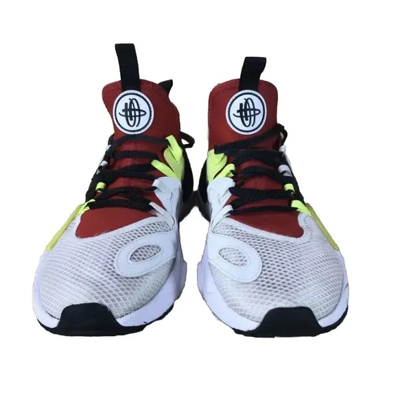 Nike Swoosh Huarache Edge Running Shoes White Red A01697 Mens 9.5 Fast Ship