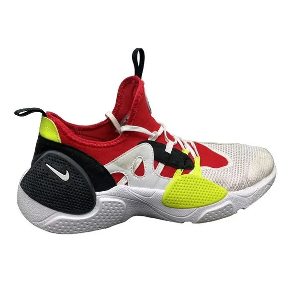 Nike Swoosh Huarache Edge Running Shoes White Red A01697 Mens 9.5 Fast Ship