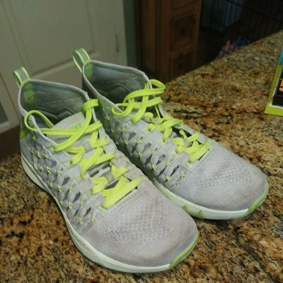 Nike Train Ultrafast Flyknit Cross Training Shoes Men's Sz 7.5 Grey 843694-006