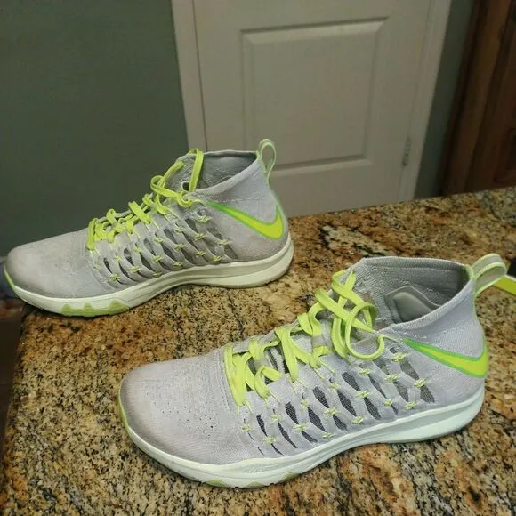 Nike Train Ultrafast Flyknit Cross Training Shoes Men's Sz 7.5 Grey 843694-006
