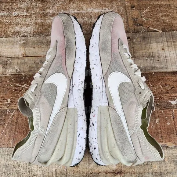 Nike Waffle One Crater Men's Size 9.5 Cream Off White Running Gym Sneakers Shoes