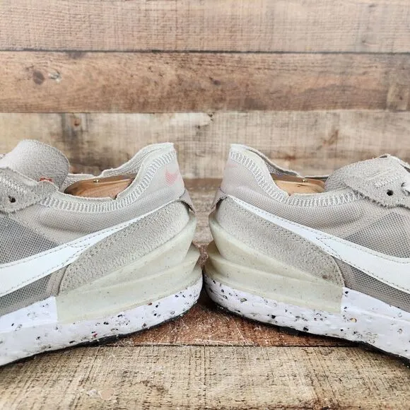 Nike Waffle One Crater Men's Size 9.5 Cream Off White Running Gym Sneakers Shoes