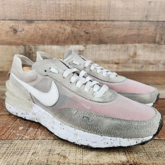 Nike Waffle One Crater Men's Size 9.5 Cream Off White Running Gym Sneakers Shoes