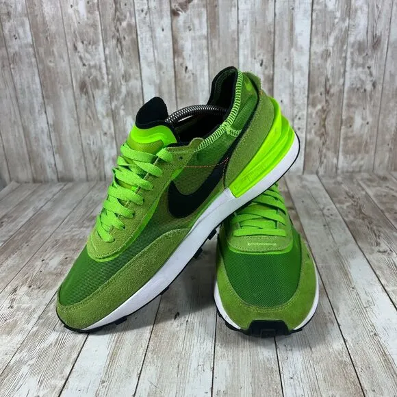 Nike Waffle One Shoes‎ &quot;Electric Green&quot; Black DA7995-300 Men's Sz 10 Athletic