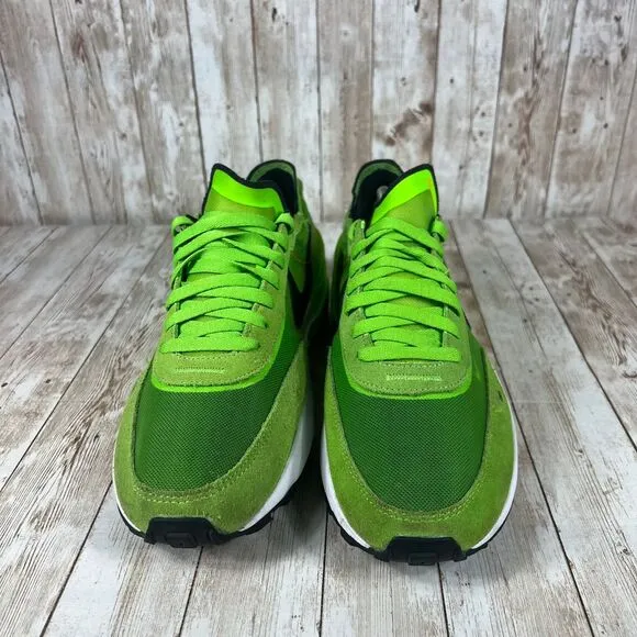 Nike Waffle One Shoes‎ &quot;Electric Green&quot; Black DA7995-300 Men's Sz 10 Athletic