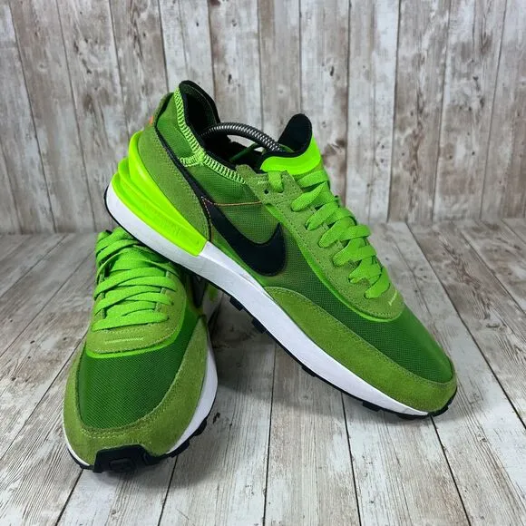 Nike Waffle One Shoes‎ &quot;Electric Green&quot; Black DA7995-300 Men's Sz 10 Athletic