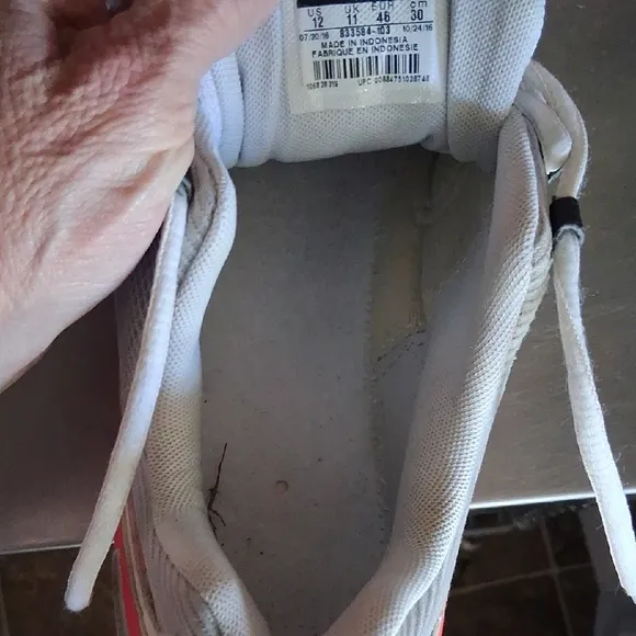 Nike White and Red Athletic Shoes