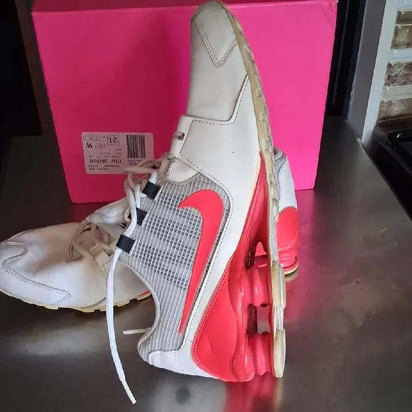 Nike White and Red Athletic Shoes